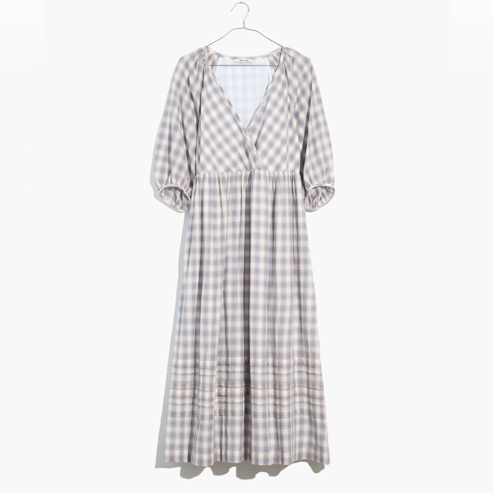 Madewell Marianna plaid Midi boho prairie cottagecore